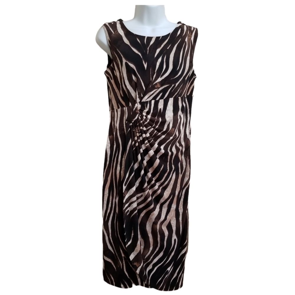 Enfocus studio size 10 animal print sleeveless dress